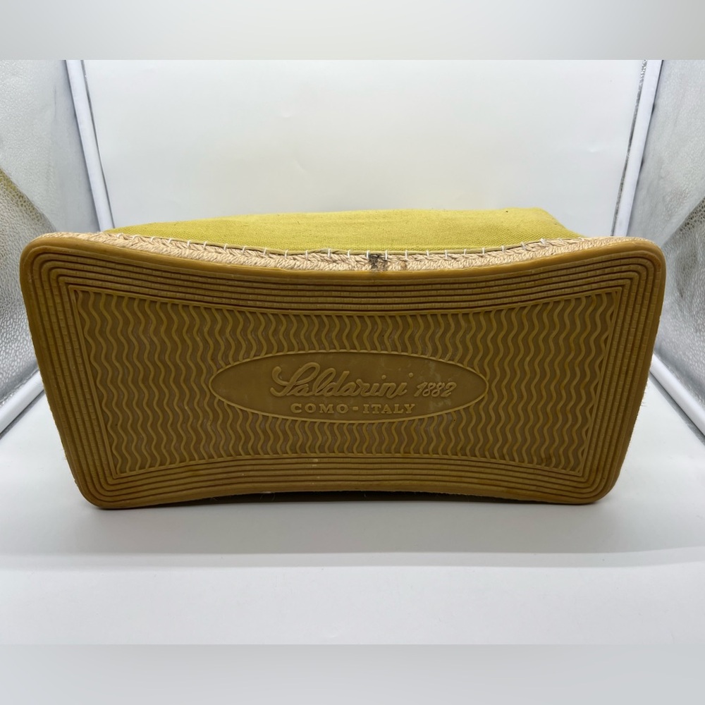 SALDARINI 1882 ESPABAG™ Lime Green Canvas Rubber Espadrille Hobo Tote Bag - Picture 9 of 17